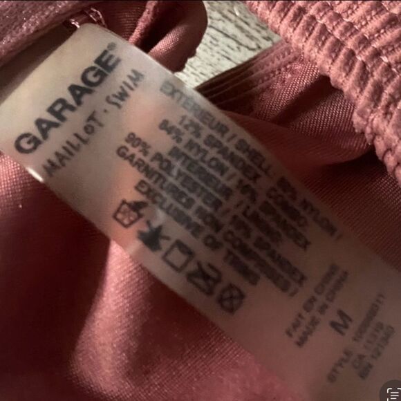 Garage, Dark Mauve/Blush, Plunging, V Neck, Wired Bikini Top - Picture 9 of 12